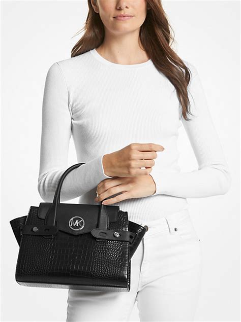 michael kors outlet carmen medium belted satchel|Michael Kors carmen bag.